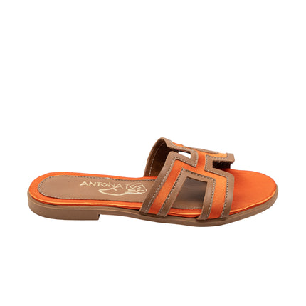 Helena Orange Satin