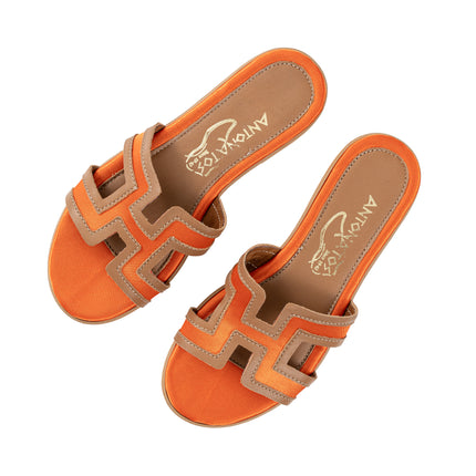 Helena Orange Satin